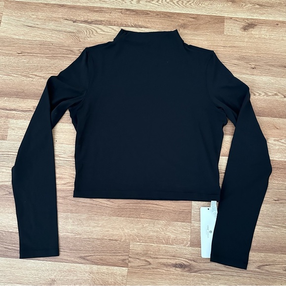 CRZ Yoga Women’s Cropped Long Sleeves Mock Turtleneck Top Black Size XL NWT - Picture 5 of 6
